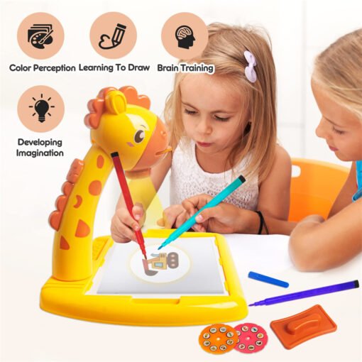 Drawing Toys Projector Reusable Draw Board Toy Education Kids Painting Board Desk Arts And Crafts